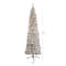 7ft. Pre-Lit Flocked Pencil Artificial Christmas Tree with Clear LED Lights